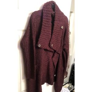 NORDSTROM RACK RDI  Medium Wine cardigan sweater , pockets